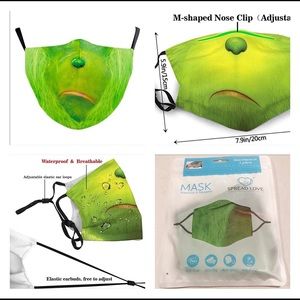 The Grinch Merry Christmas Adjustable Mouth Cover for Adult Factory Sealed